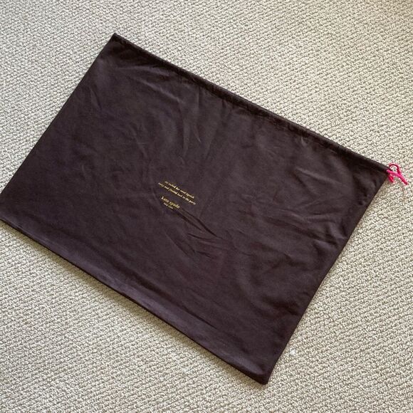 Kate Spade Large Brown Dust Bag Purse Protection Case Slip 27.5” x 19” Like New - Picture 3 of 8
